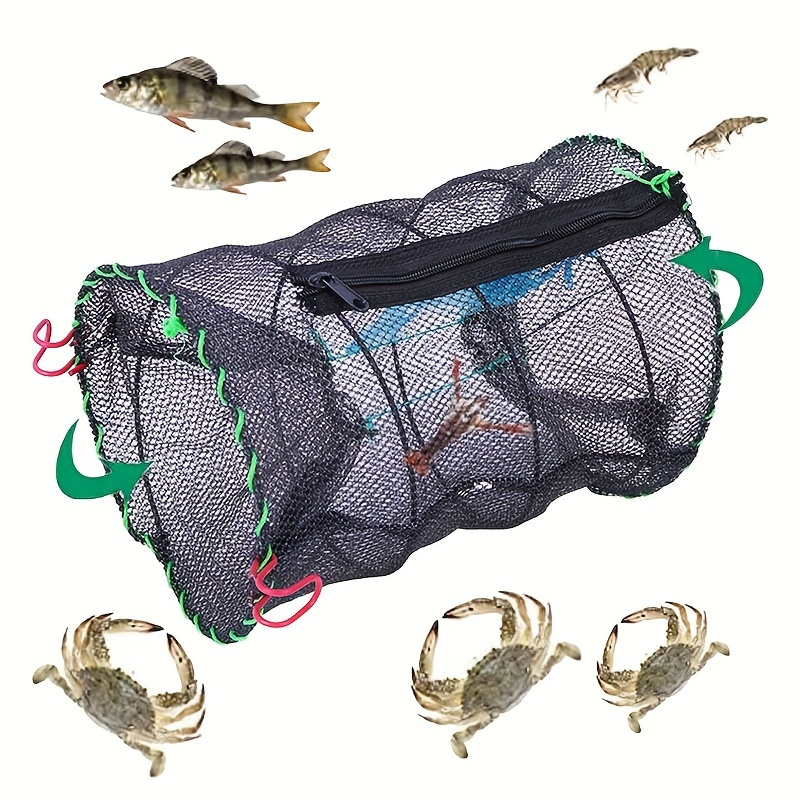 1pc Reusable Stainless Steel Bait Cage: Perfect Tackle for Catching Crabs,  Eels, Lobsters, Minnows, Shrimp & Crawfish!