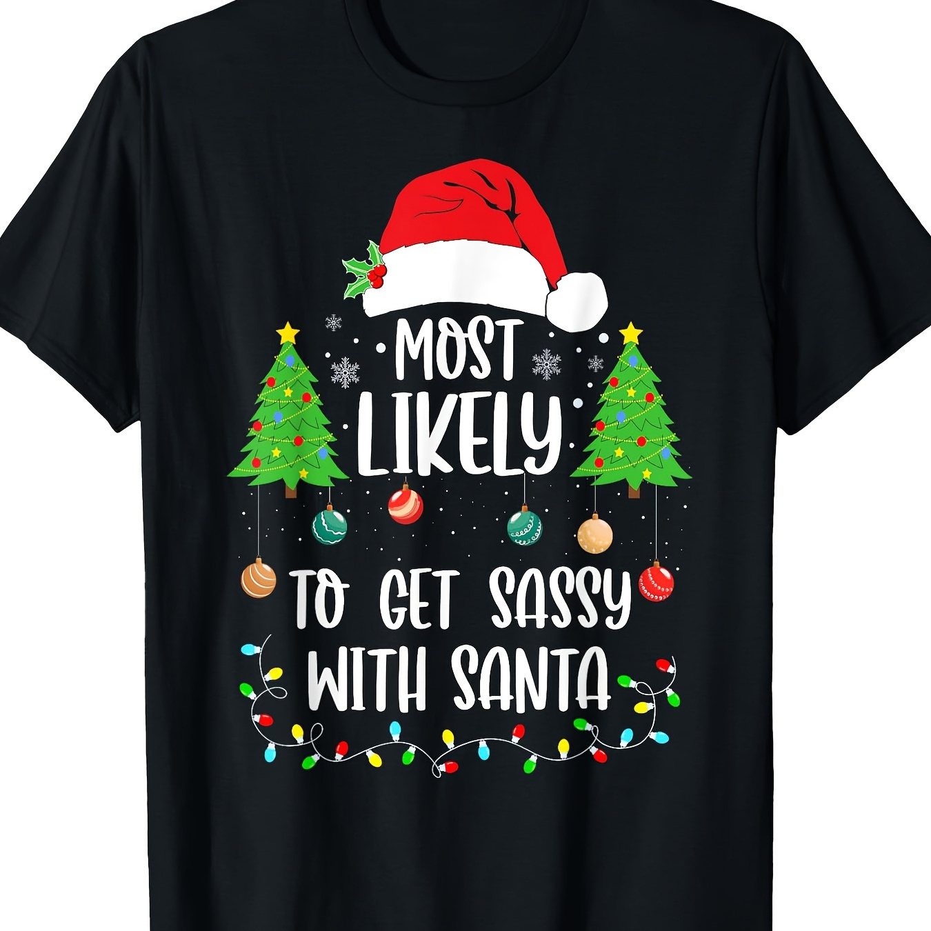 

[100% Cotton Quality Cotton]most To Get Sassy With Santa Matching - 220g Lightweig