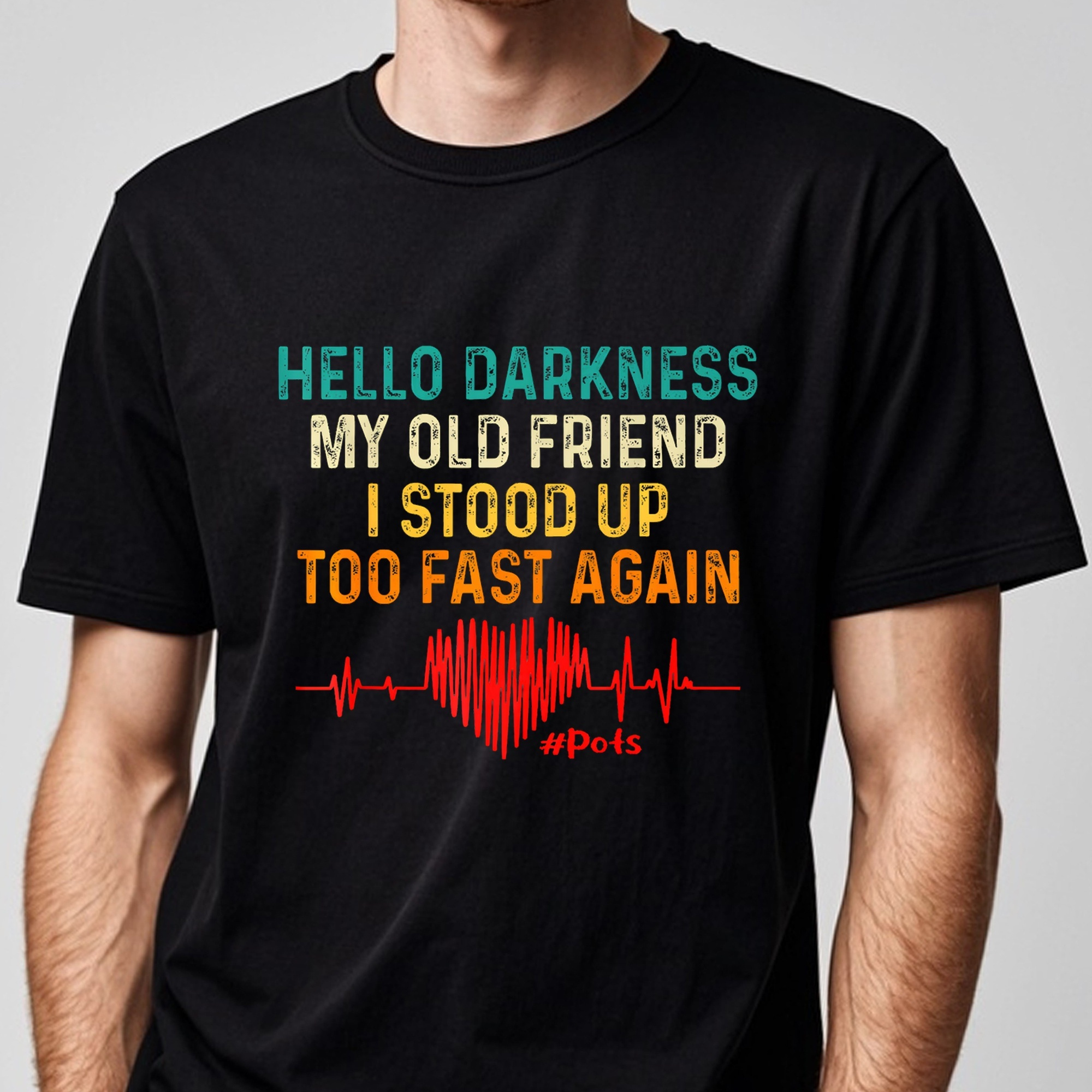 

Hello Stood Up Again Mmm #pots Original T Shirts For Men With Sayings Funny Black T Shirts Men's Graphic Crew Neck Casual Soft 100% Cotton Running Mens Cotton T Shirts.