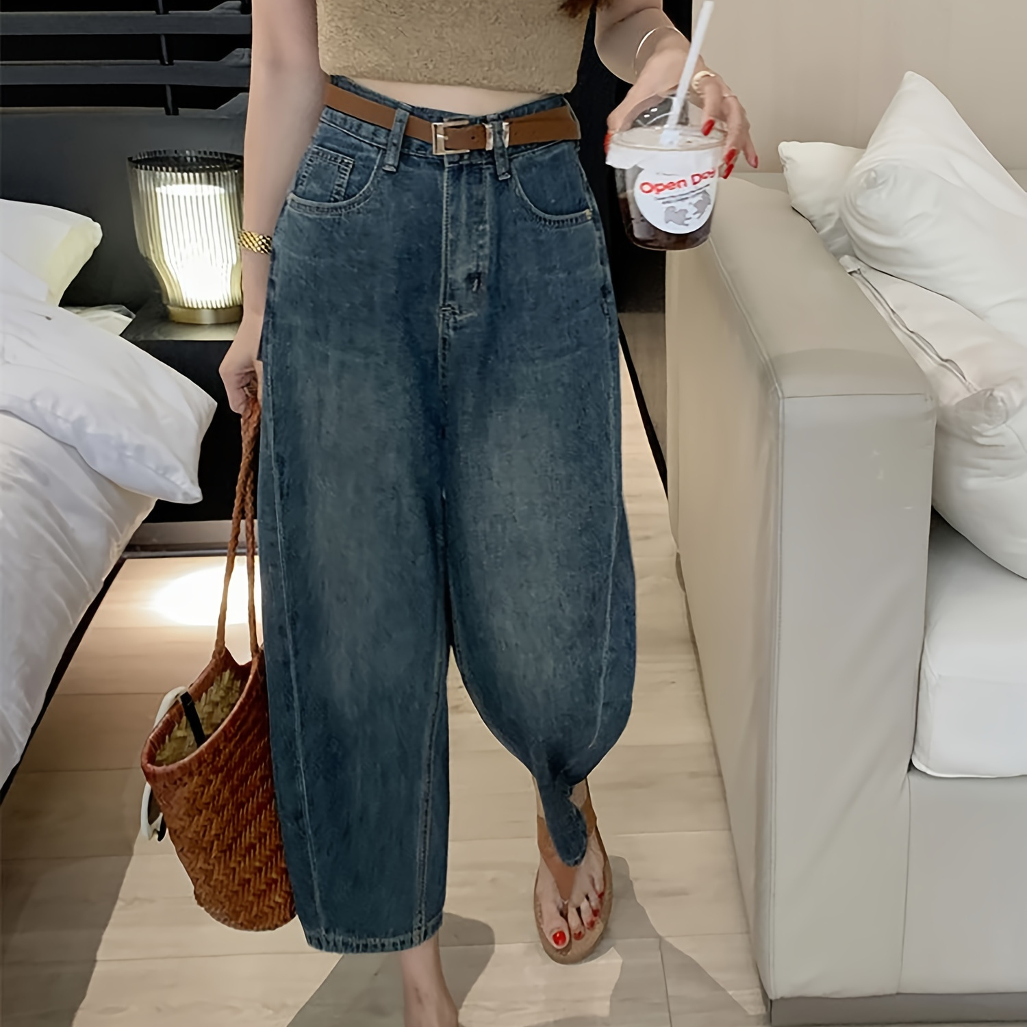 

Women's Pants , Waist Leg Pants For Women, Non-stretch , Women's & Clothing