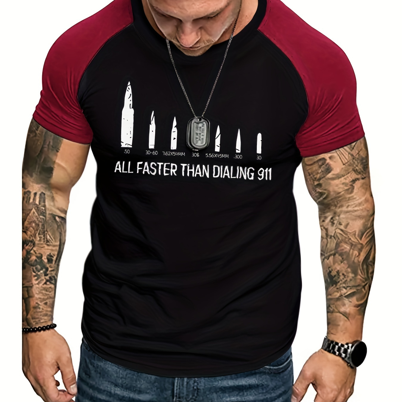 

Tees For Men, Interesting Pattern & Graphic T- Raglan For , Oversized Clothing Slightly , Plus Size