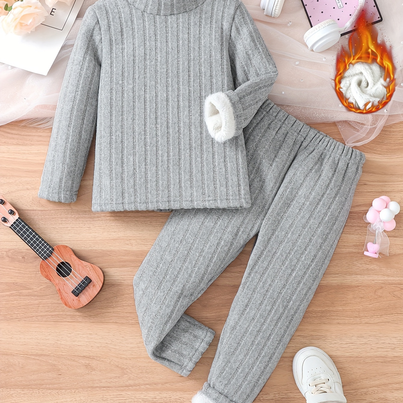 

Filles 2pcs: en Doublé de & Pantalon Extensible - la /Hiver, l'Extérieur