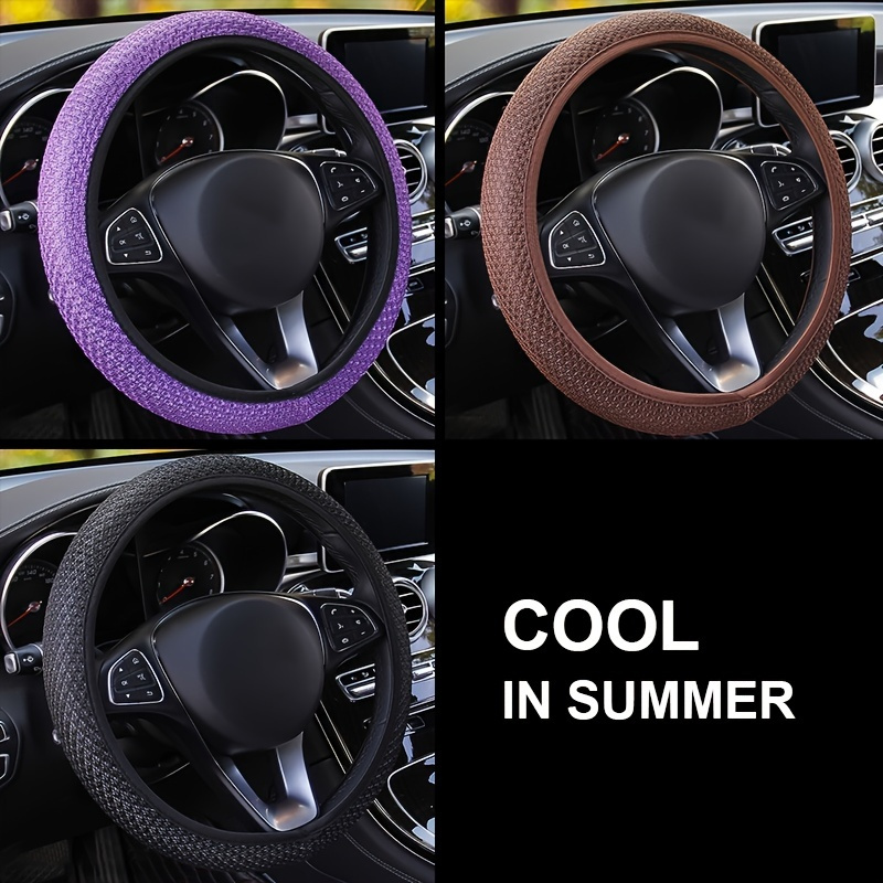 

Cool And Comfortable Ice Silk Steering Wheel Cover - Keep Your Hands Cool In The Summer Heat!