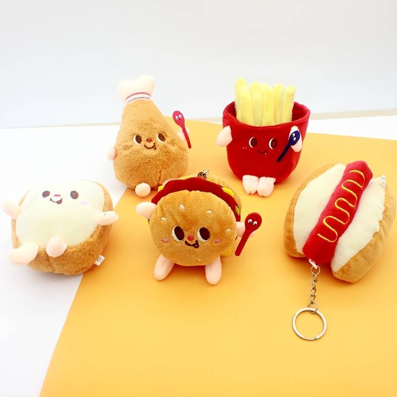 Cheese Hot Dog Plush Pendant Bag Pendant Cheese Hot Dog Cute - Temu