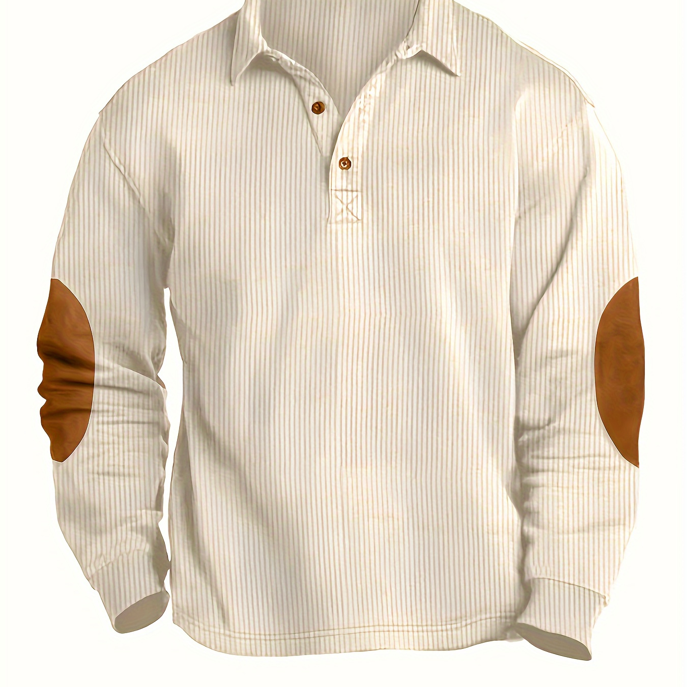 

Men's Casual Corduroy Retro Stretch Round Neck Long Sleeve Henley Shirt For Spring Fall