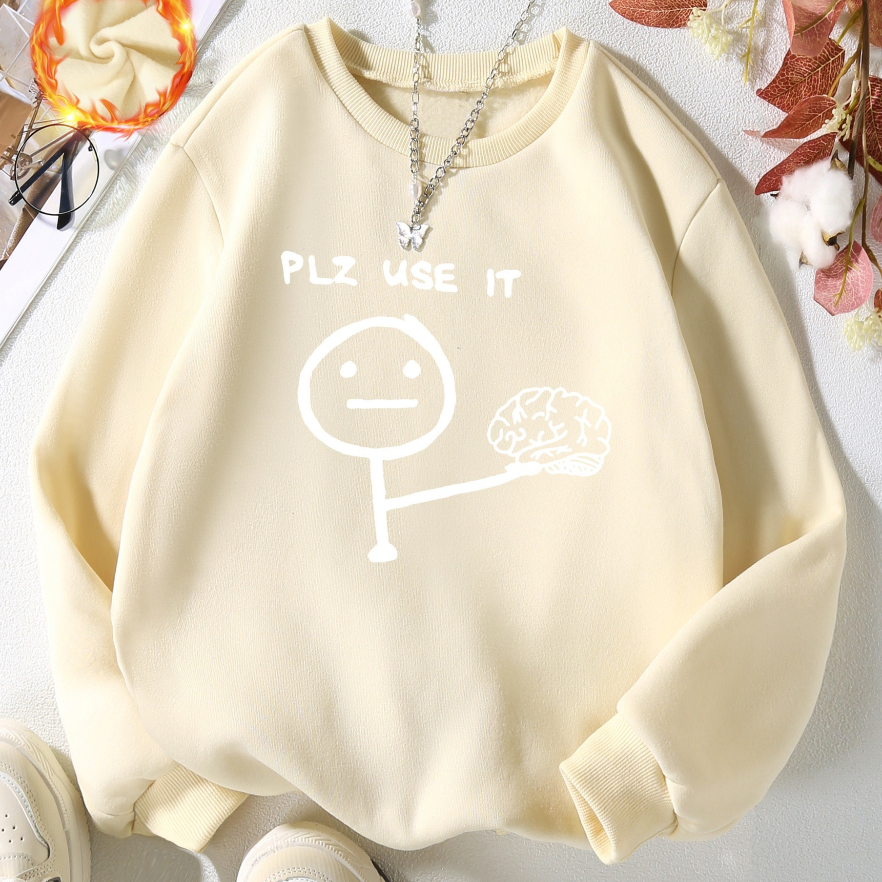 

Toddler Girls Fleece Pullover Sweatshirt, Cartoon Print, Everyday Long Sleeve Casual Sports Tops