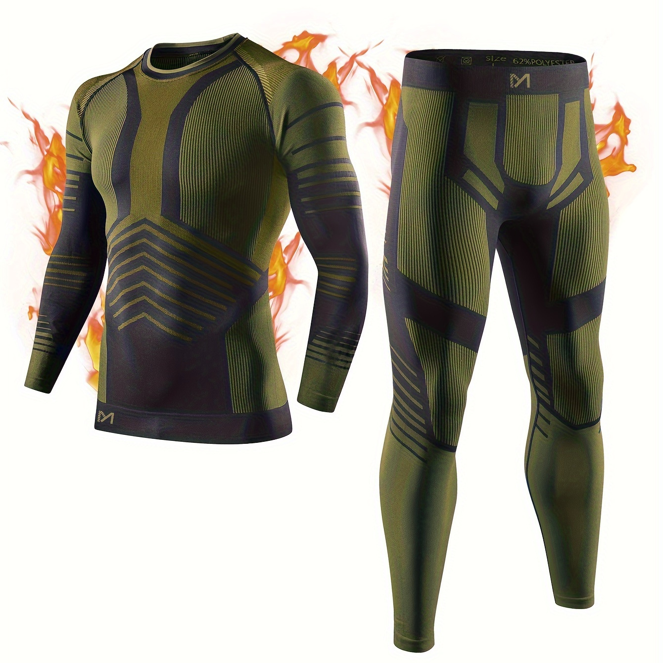 

Meethoo Mens Thermal Underwear Fleece Base Layer Set Insulated Long