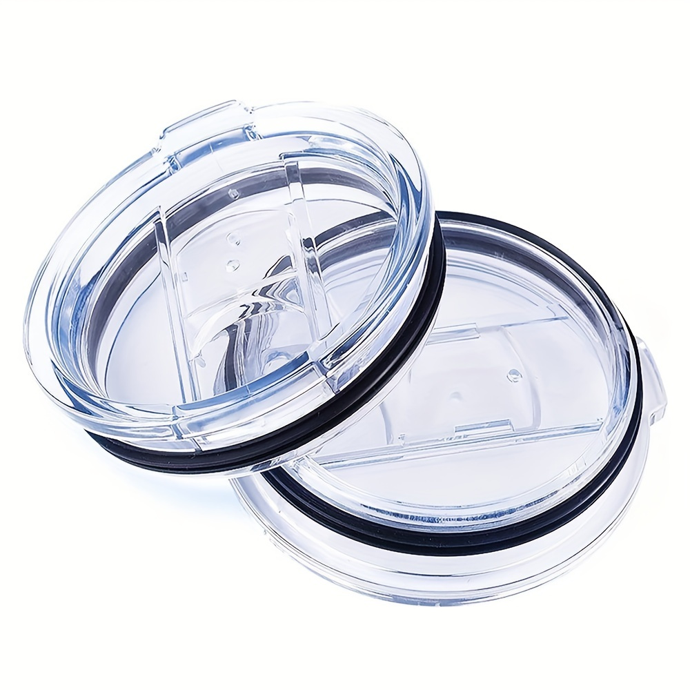 

2pcs Transparent Replacement Lids For Stainless Steel Tumblers - Fits Yeti Rambler And Other 20 Oz Cups - Protects Drinks And Keeps Them Cold