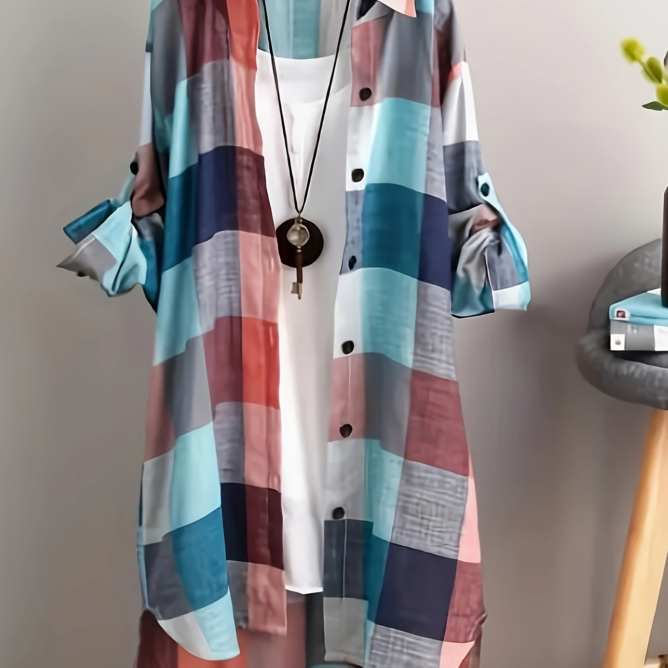 

Button , Long -low For & Fall, Women's Clothing