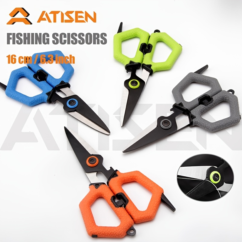 Titanium Coating Stainless Steel Fishing Scissors Fishing - Temu