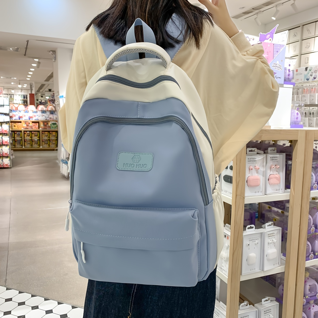 School Bag High-value Junior High School Student High School Student Korean  Version Backpack College Student Lightweight Large-capacity Backpack - Temu