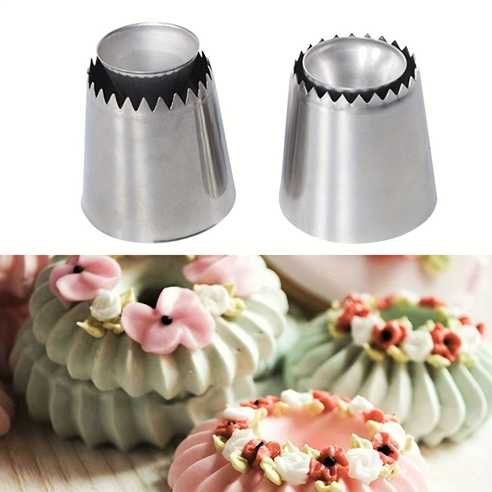 

1 Set/2pcs, Mold Kits, Cream Piping Tips Sultan Ring Cake Decorating Mold, Baking Accessory, Sultan Tube Icing Piping Nozzles Cookie Biscuit Ice Cream Pastry Tips Cake Mold Cake Decorating Tools