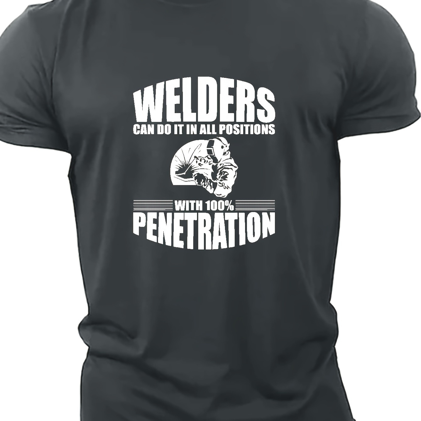 

Men's T-shirt, Welders Graphic Print Tees For Summer, Fashion Causal Short Sleeve Tops For Males, Men's Clothing, Plus Size