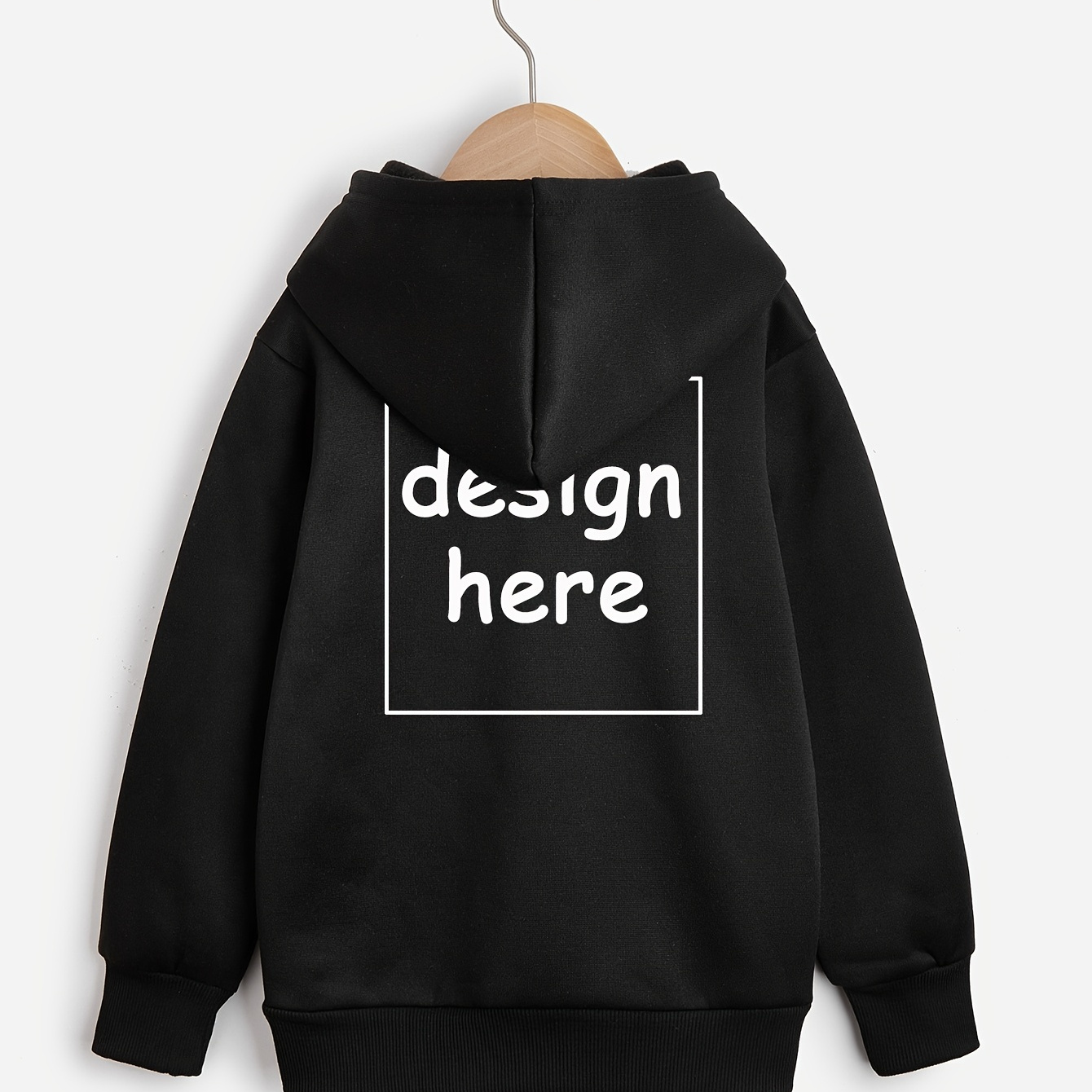 

(customized) Boys/girls Hoodie With Personalized Back Graphic, Long Sleeve Pullover Hooded Tops For Gift, Casual Wear