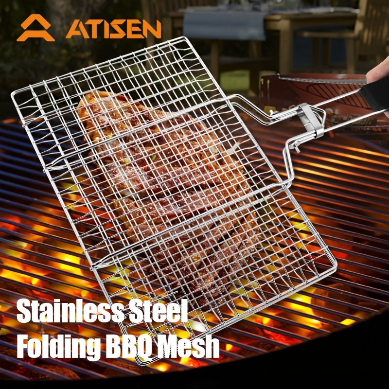 Stainless Steel Bbq Cage Grill Cage Seasoning Filter Bbq - Temu