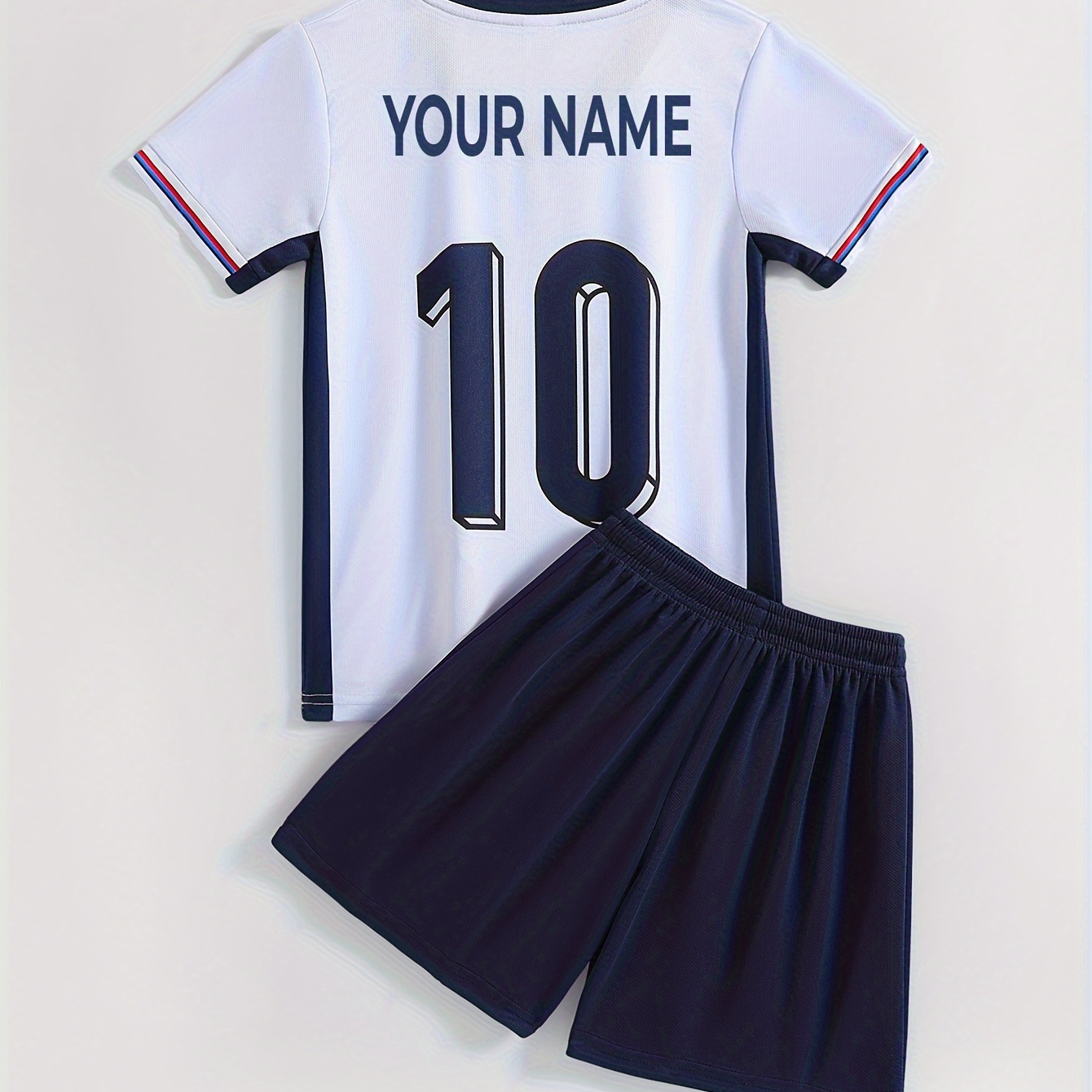 

2pcs Boys V- #10 Jersey Set, -drying T-&, Boys Clothing For Summer
