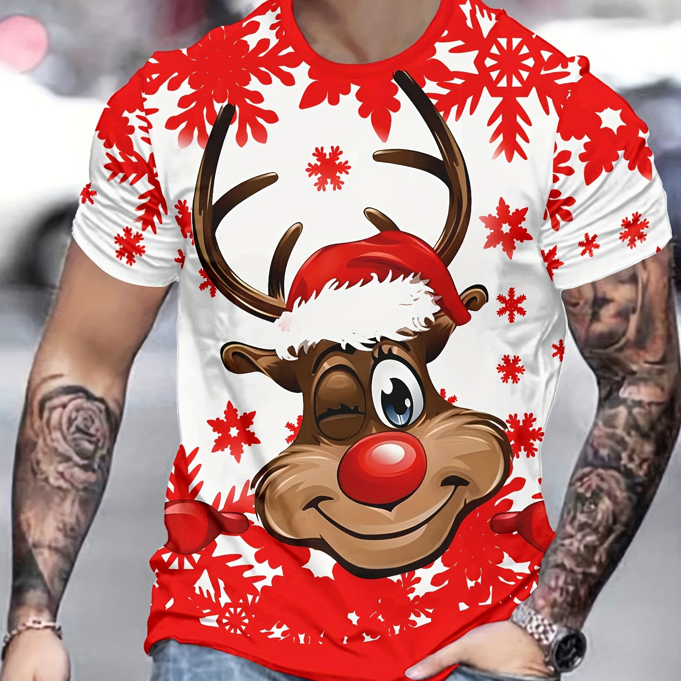 

Novelty Christmas T- - , Polyester, , Round