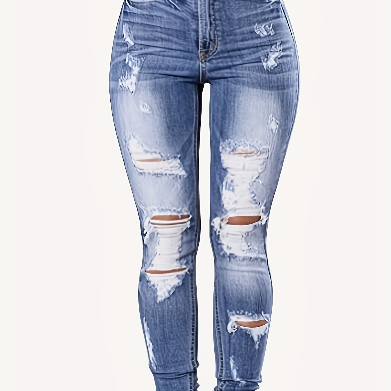 

Women's High Waisted Jeans For Women Distressed Stretch Jeans For Women Ripped Butt Lift Jeans Denim Pants