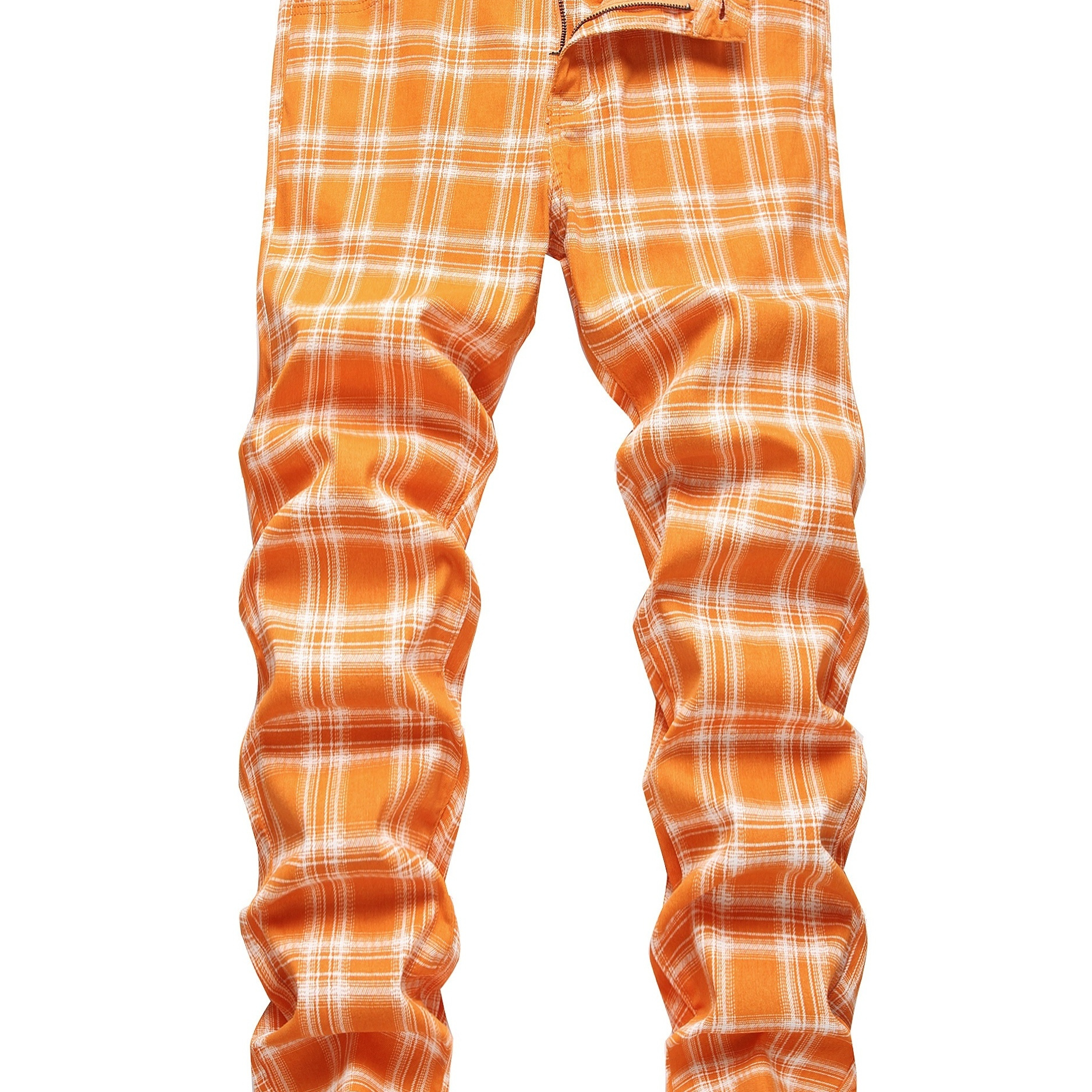 Men's Plaid Trousers Cotton Pants For Casual Daily Wear