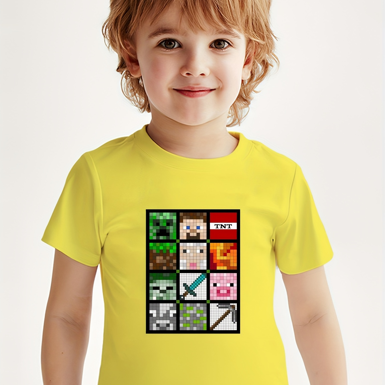 Roblox T-shirt for Kids Boys Game Cartoon Printed Sandbox Shirts