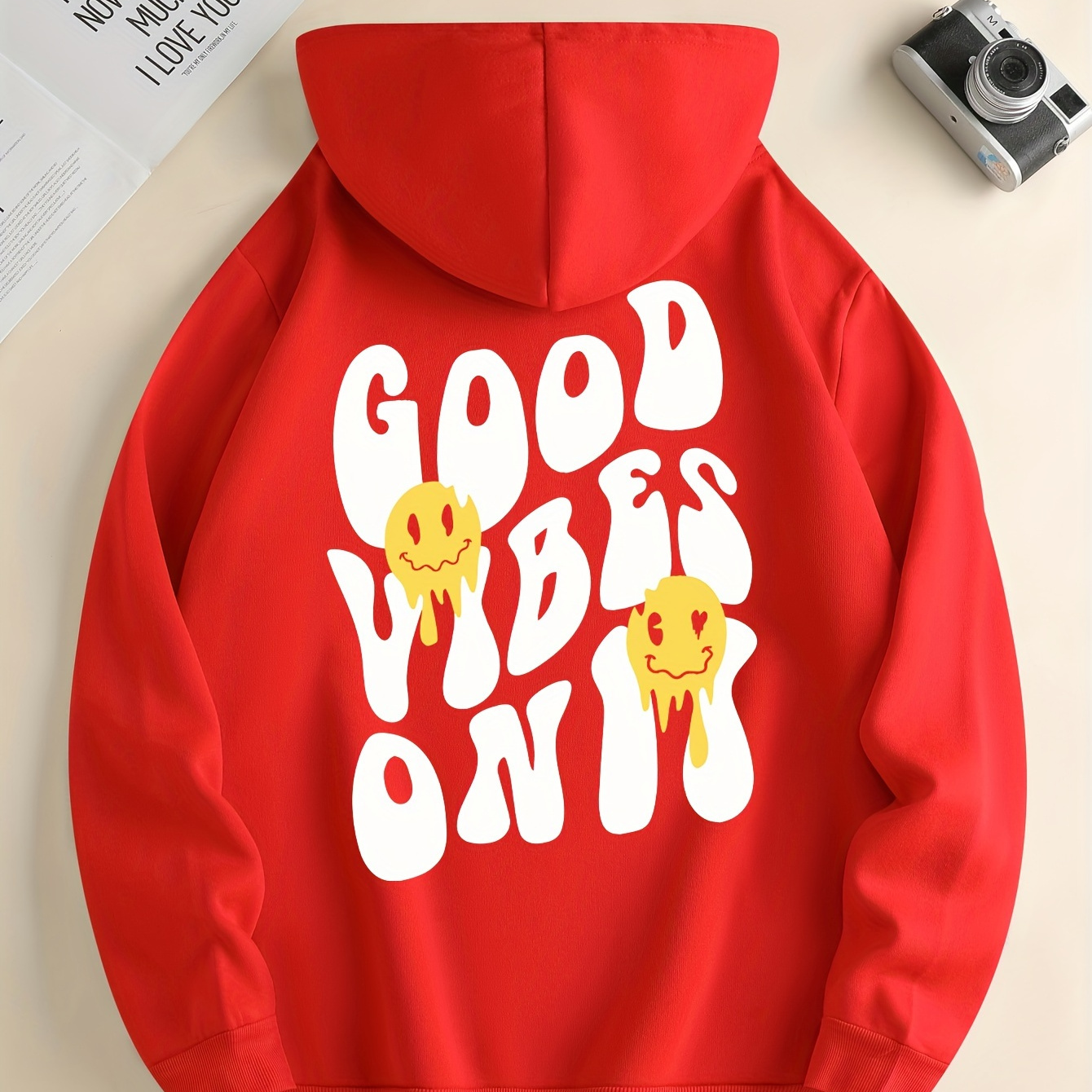 

Creative Letter Pattern Print Hoodie, Cool Hoodies For Men, Men's Casual Graphic Design Pullover Hooded Sweatshirt With Kangaroo Pocket Streetwear For Winter Fall, As Gifts