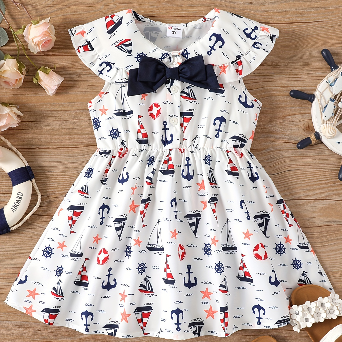 Baby girl anchor top outfit