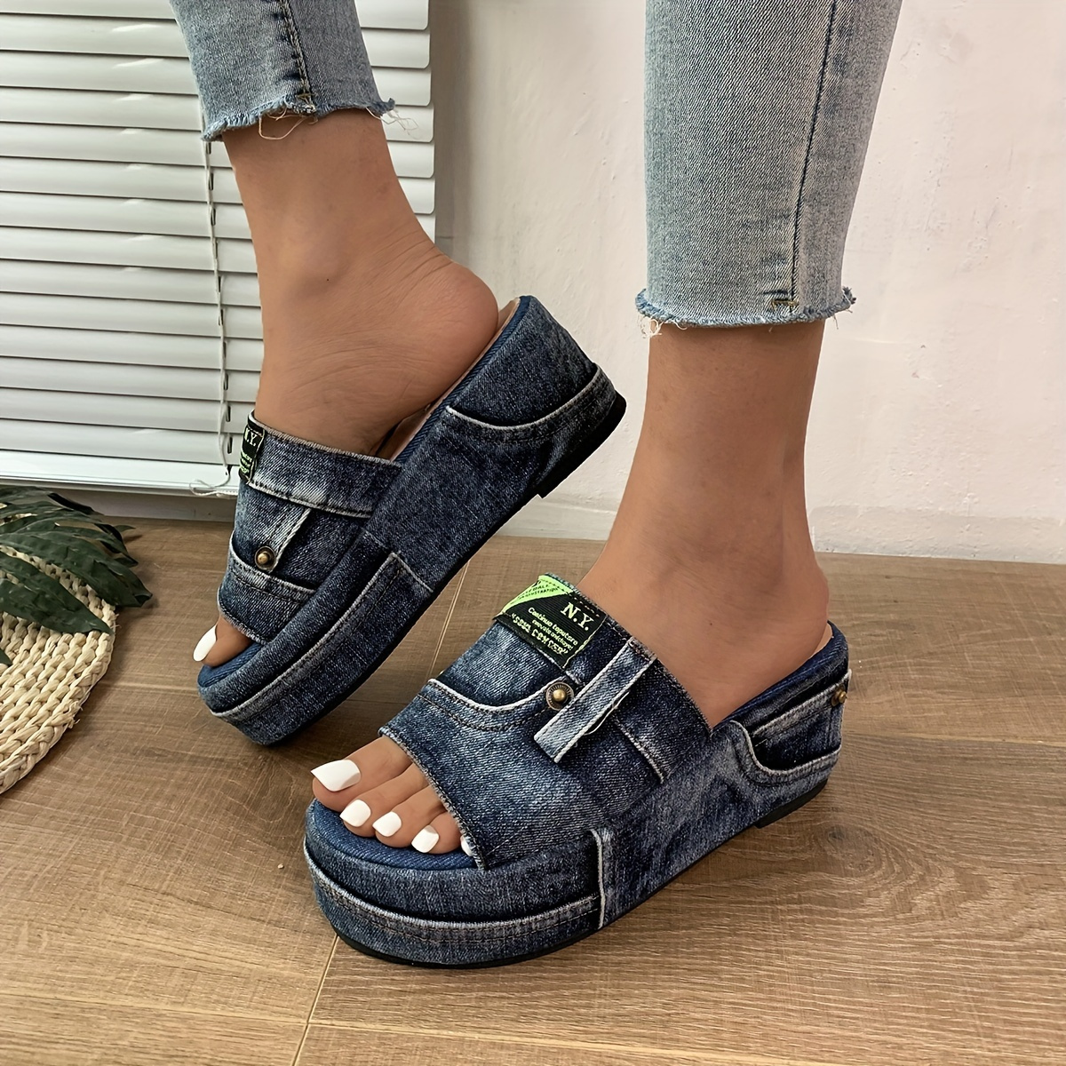 Blue Jean Sandals - Temu