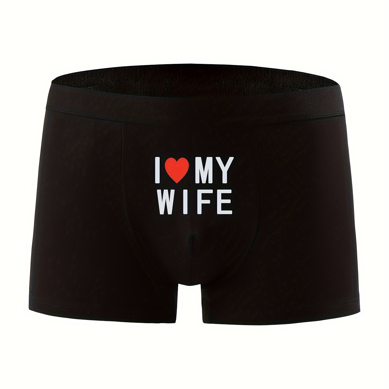 

1/3 Pcs Men's Trendy 'i Love You' Letter Print Boxer Briefs, Comfy & Antibacterial Underwear, Fun And Novel Underwear - A Stylish And Romantic Valentine's Day Gift