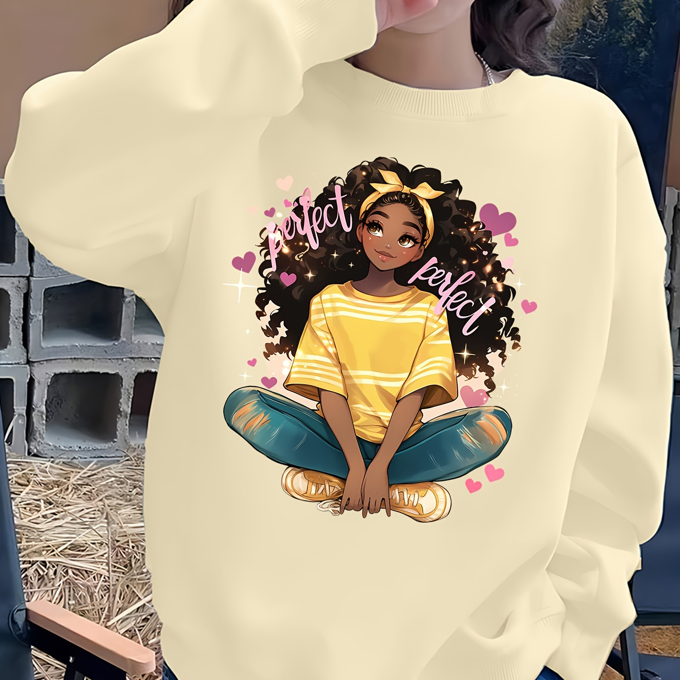 

& ' Long Sleeve Sweatshirt - Polyester, , Fall/