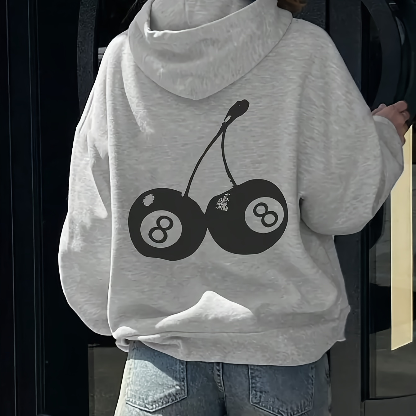 

's - Long Pullover, Washable, Drawstring Hooded Sweatshirt For Fall/