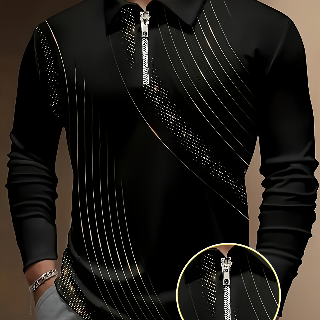 

Gold Long Sleeved - Polo , Polyester , Suitable For , , And