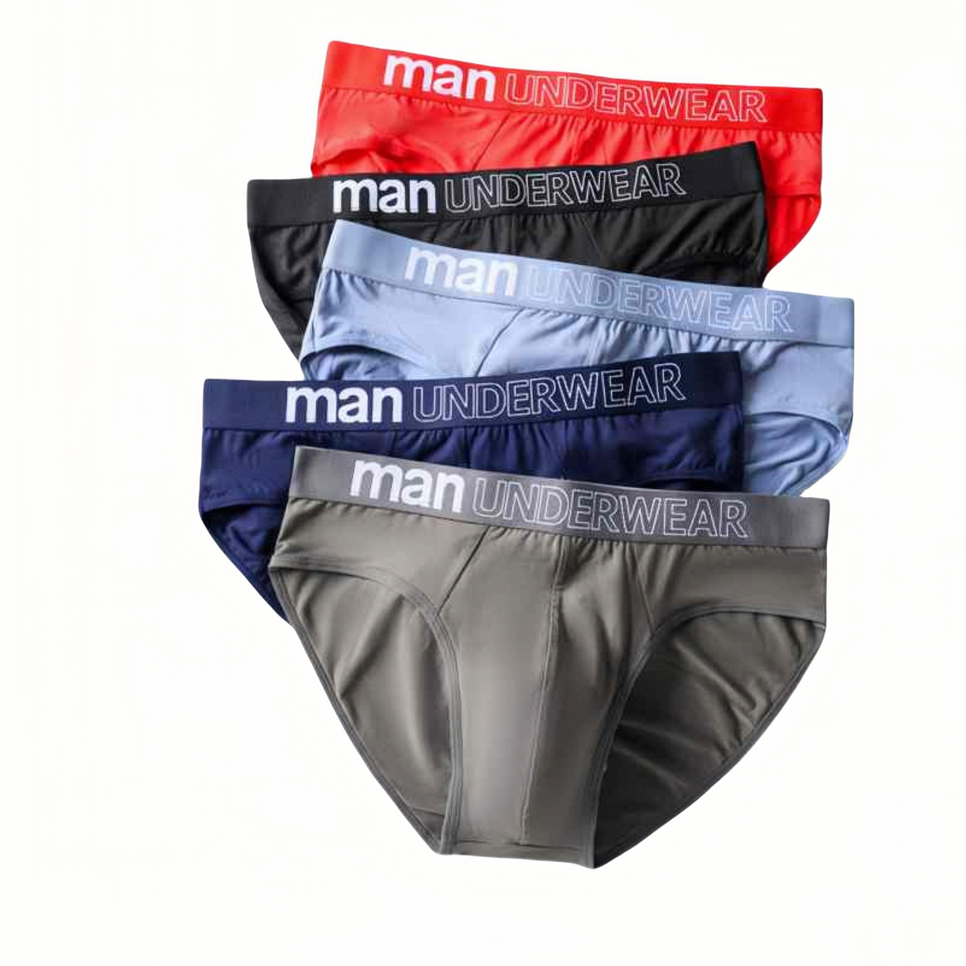 

5pcs Men' Underwear, Comfortable And Breathable Polyester , Teenage Fat Men With , Provide Large Sizes