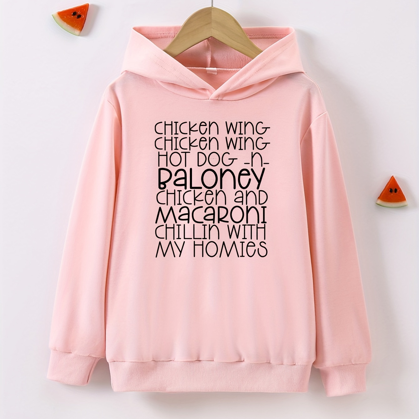 

Girls Cute ''chillin' With My Homie'' Letter Print Hoodie Sweatshirt Holiday Casual Long Sleeve Tops, Kids Spring/ Fall Clothes