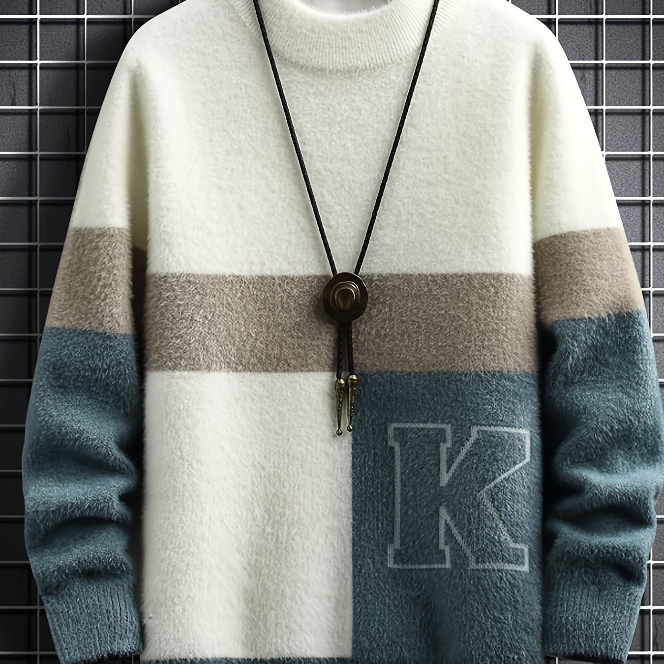 

Men's Cozy Knit Sweater - Casual & , Fall/winter | Soft Polyester , Machine Washable, Round Neck