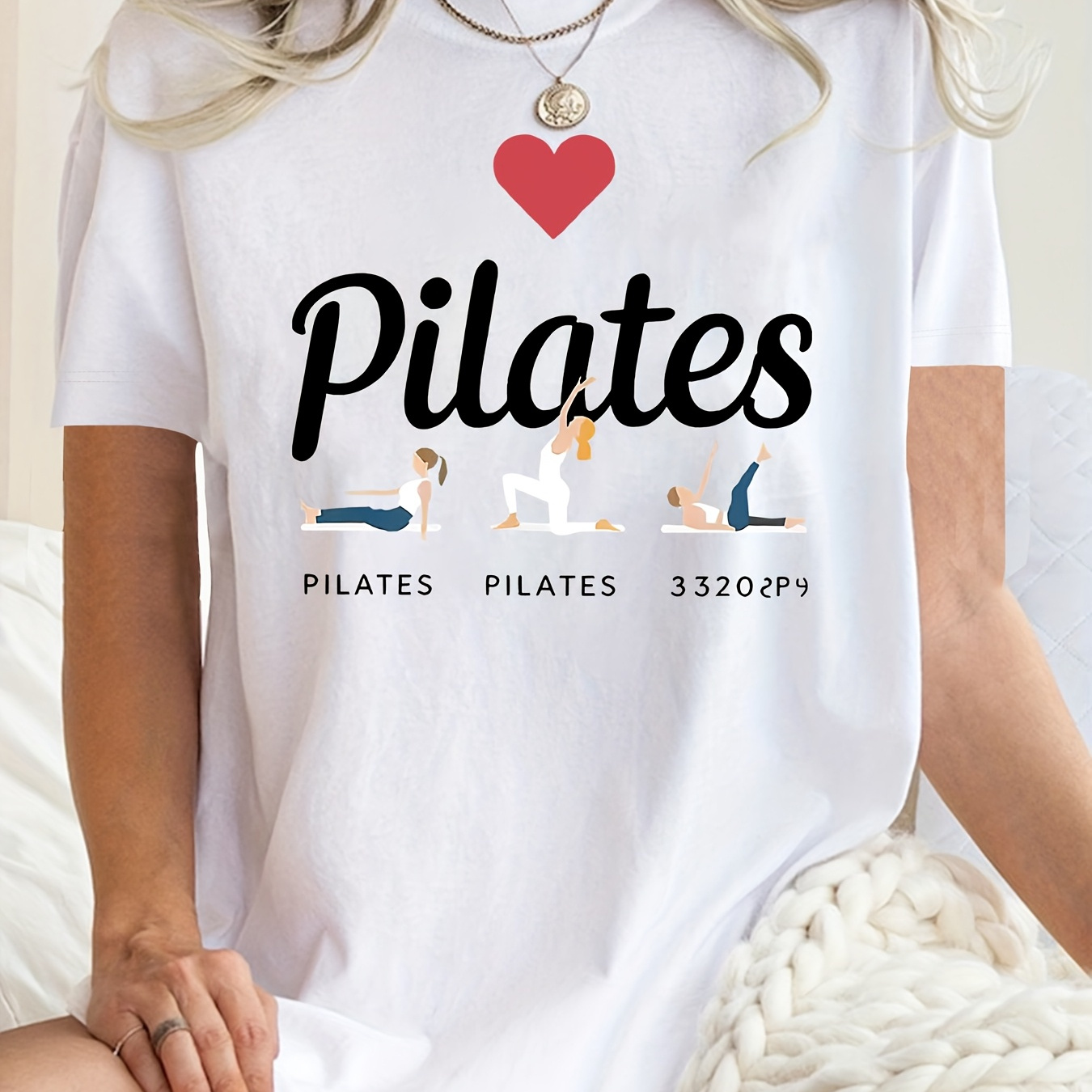 

Letter Print T-shirt, Short Sleeve Crew Neck Casual Top For Summer & Spring, Women's Clothing