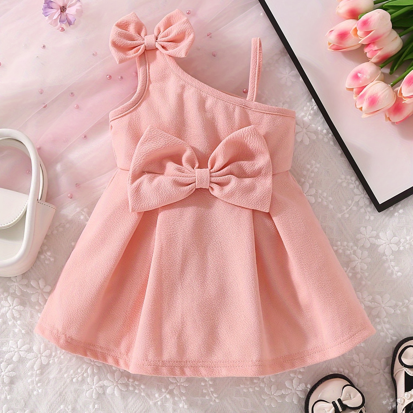 

Baby Girls Fashion Casual Dress Bow Dress