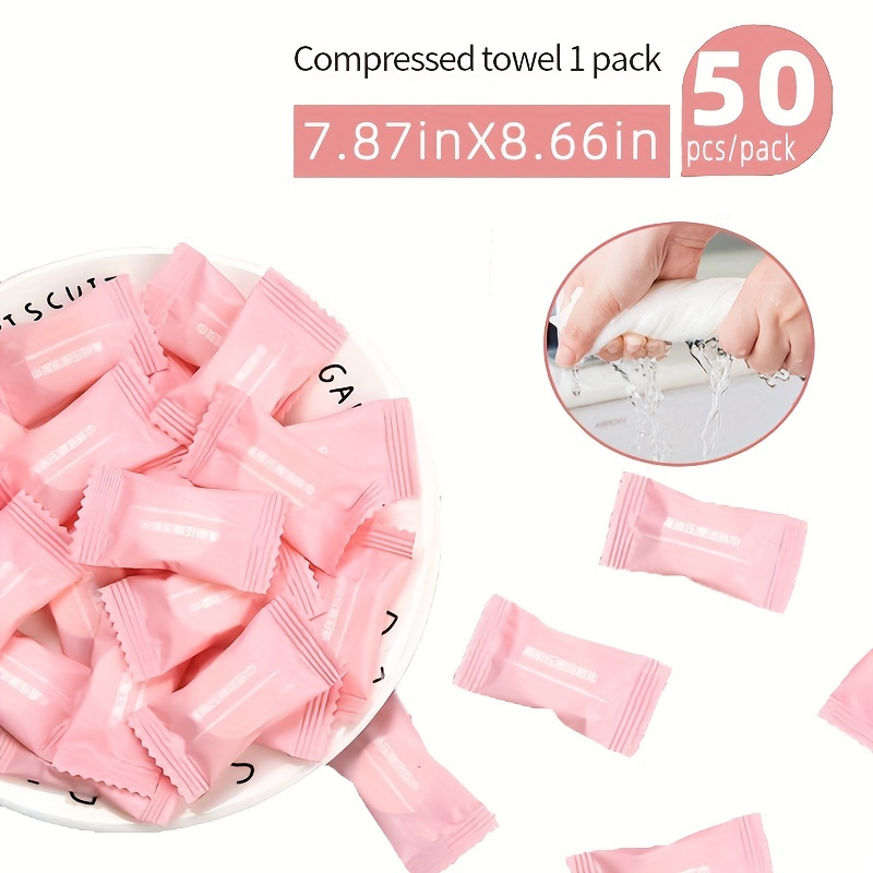 5pcs Or 20pcs Or 50pcs Disposable Portable Compression Face Towel Cotton Towel For RV Travel, Travel, Family, Camping And Other Outdoor Activities