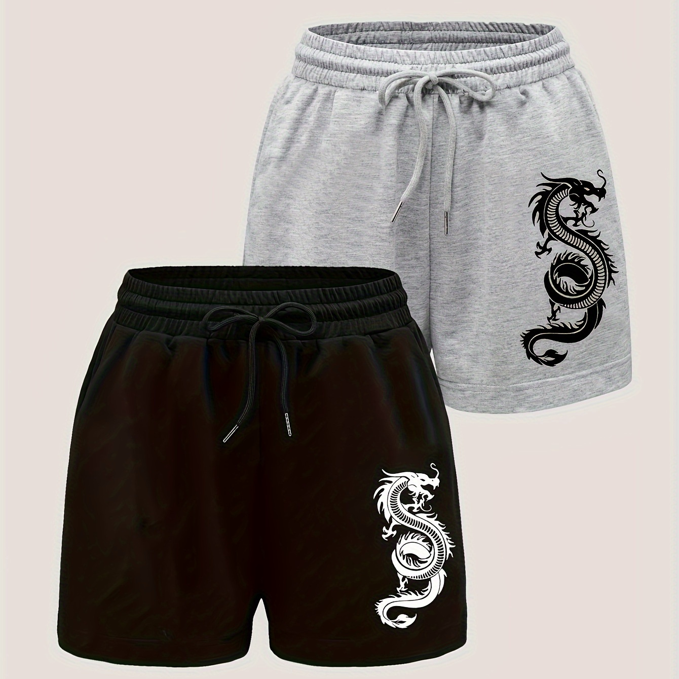 

Two-piece Set With Drawstring Shorts