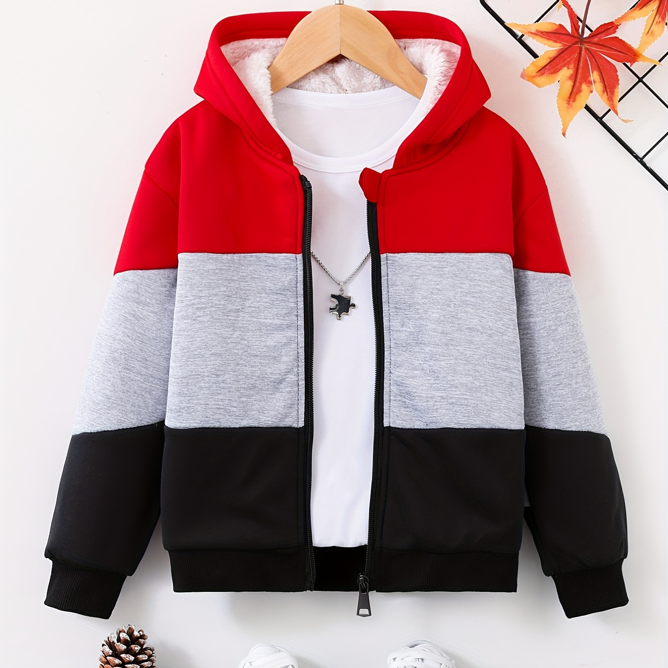 

Sweat À Capuche Zippé Pour Garçons, Sweat-shirt Décontracté À Manches Longues Avec Poches, Veste De Sport À Capuche