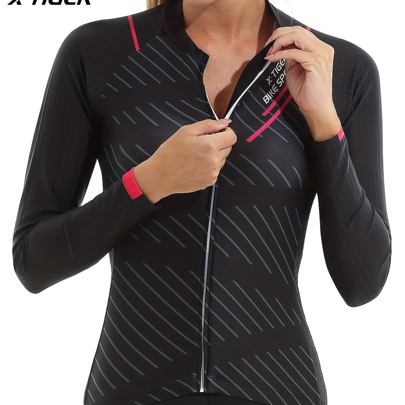 

X-tiger Women's Long Sleeve Cycling Jersey - Quick Dry Bike Sportswear For Pro Mountain Biking