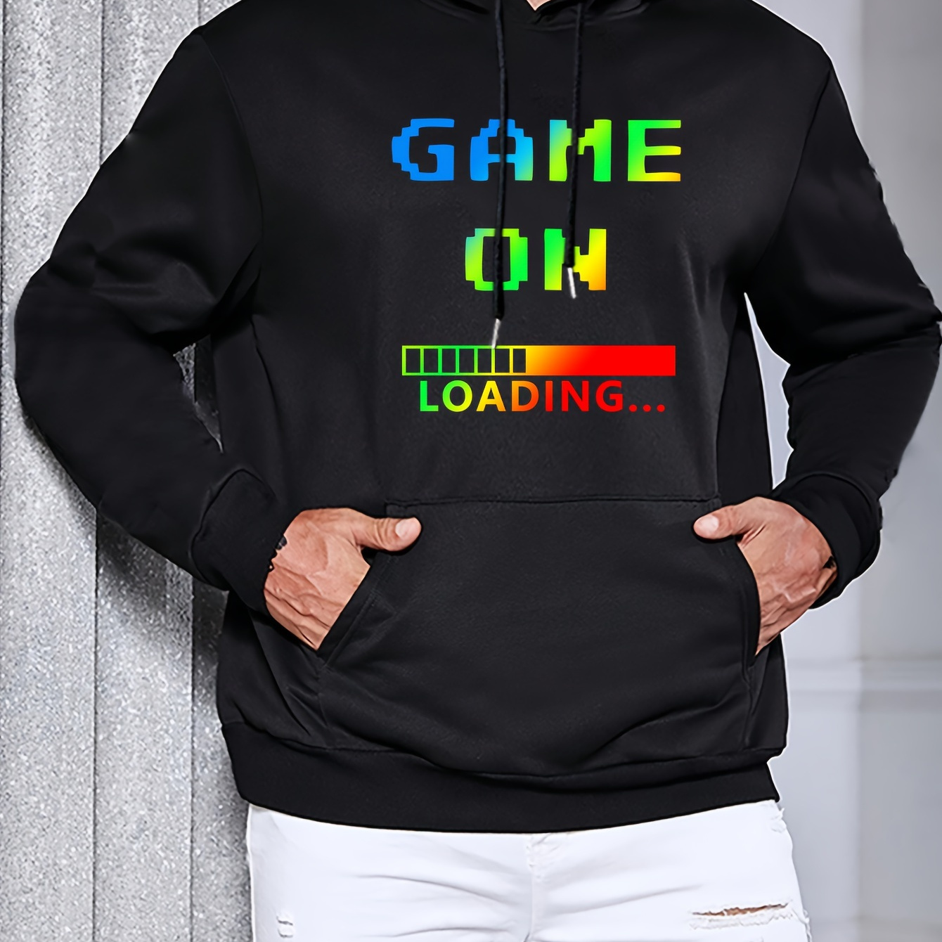 

On Loading Graphic Long Sleeve , Fleece Hooded Sweatshirt , Top For And