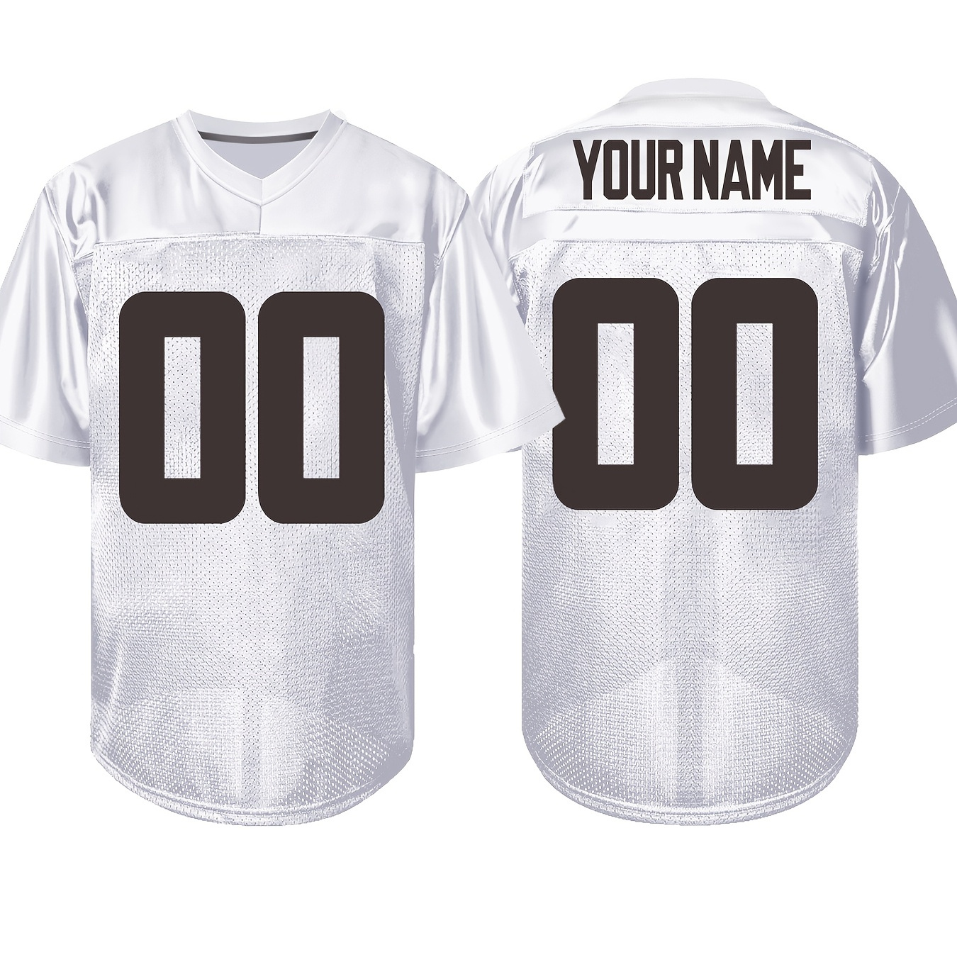 

Custom Embroidered Men's Football Jersey - Personalize & Number, Breathable Polyester, V-neck, Sports & Casual Wear, Sizes S-xxxl