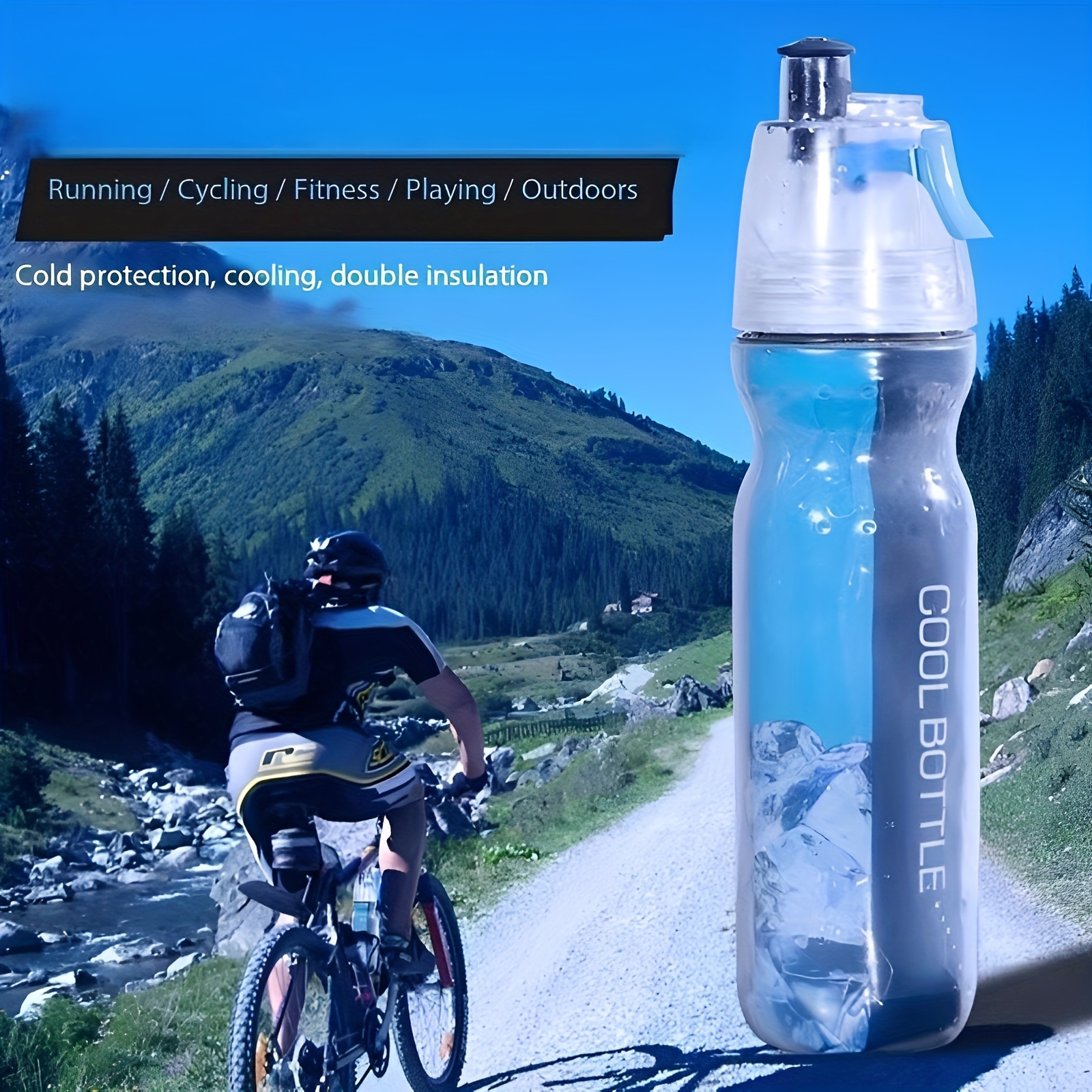 Botella Agua Exprimible Duradera Ciclismo Deportes Aire - Temu