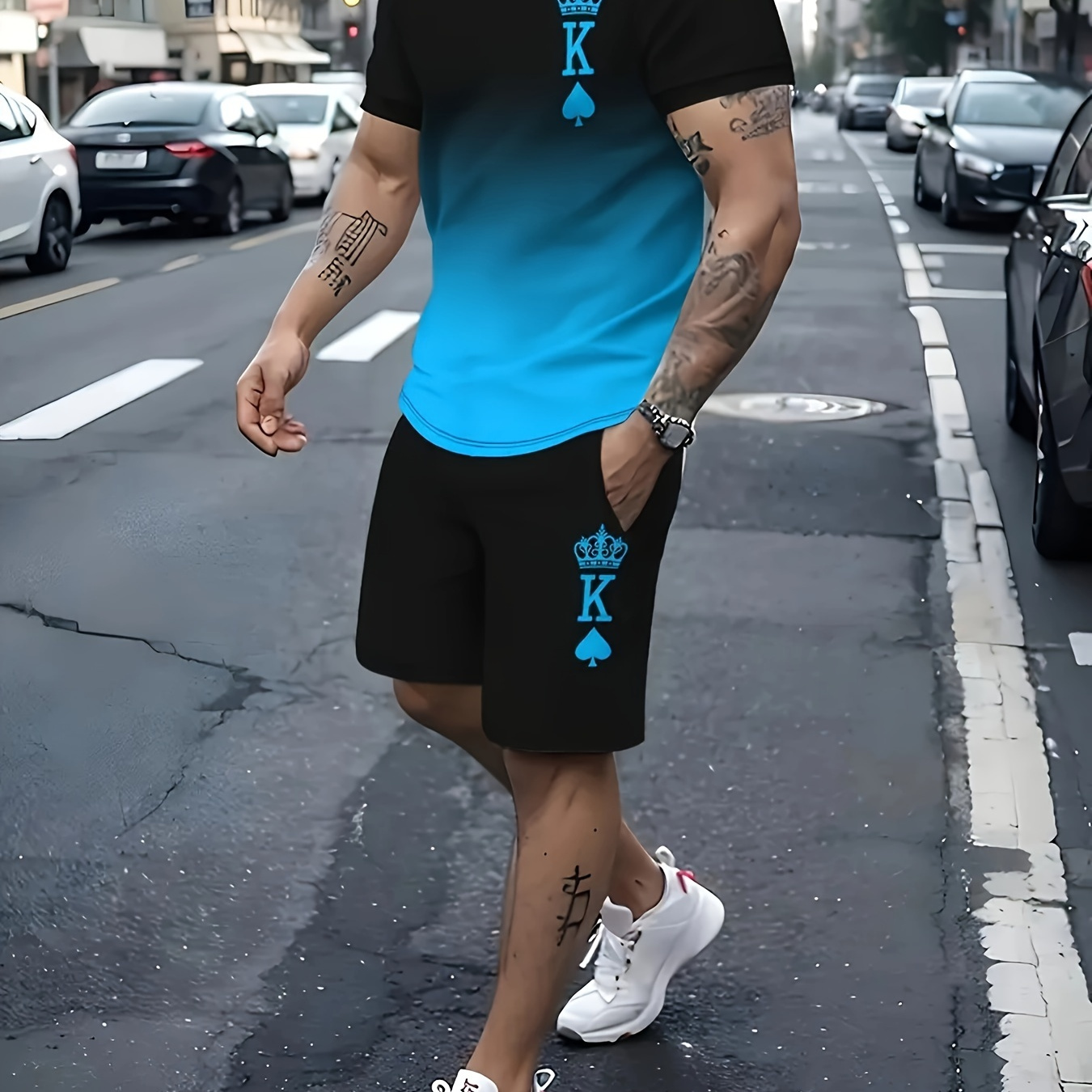 

Blue Crown ' Casual Sports Suit