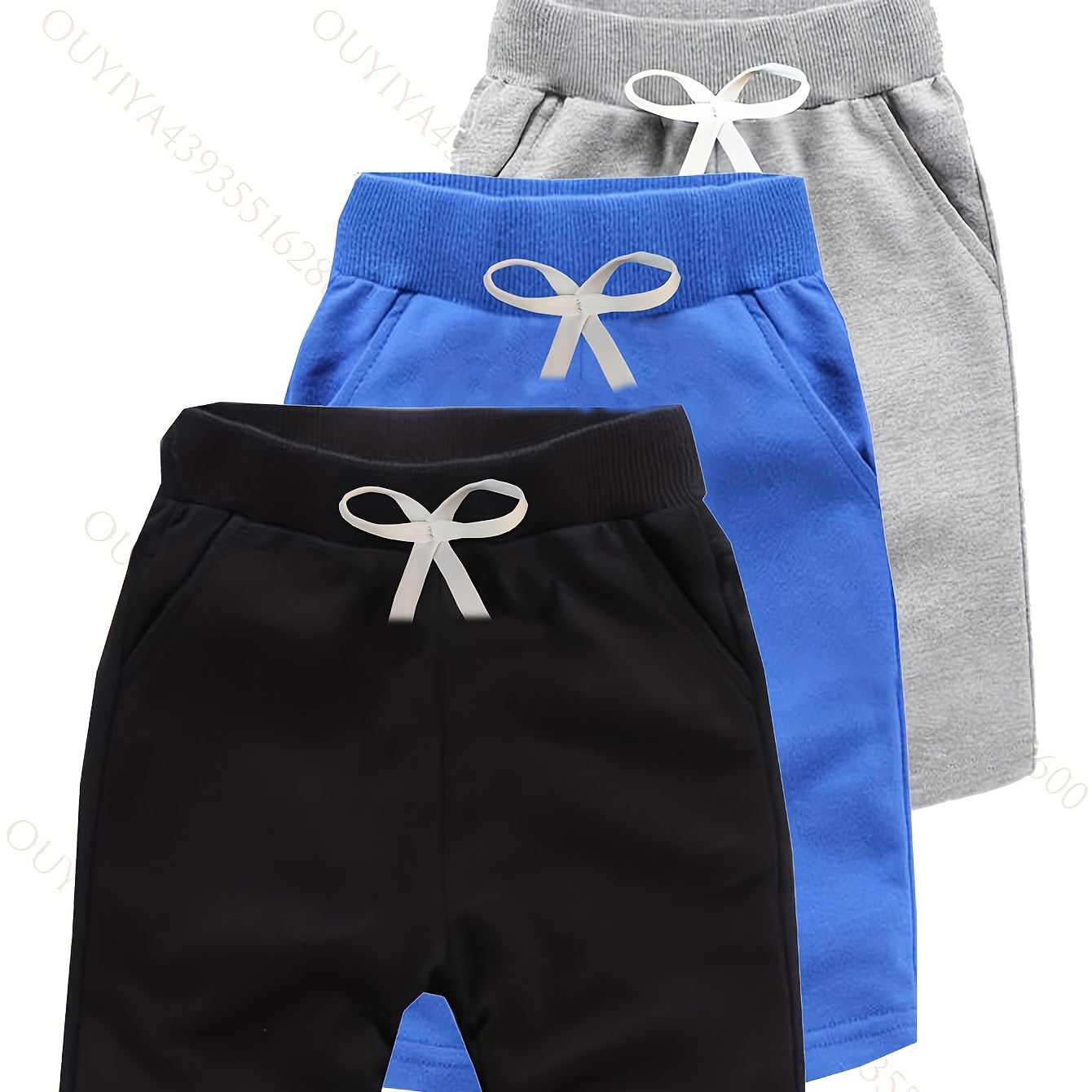 

3pcs Boys Casual Shorts Soft Comfortable Breathable For Summer Kids Clothes