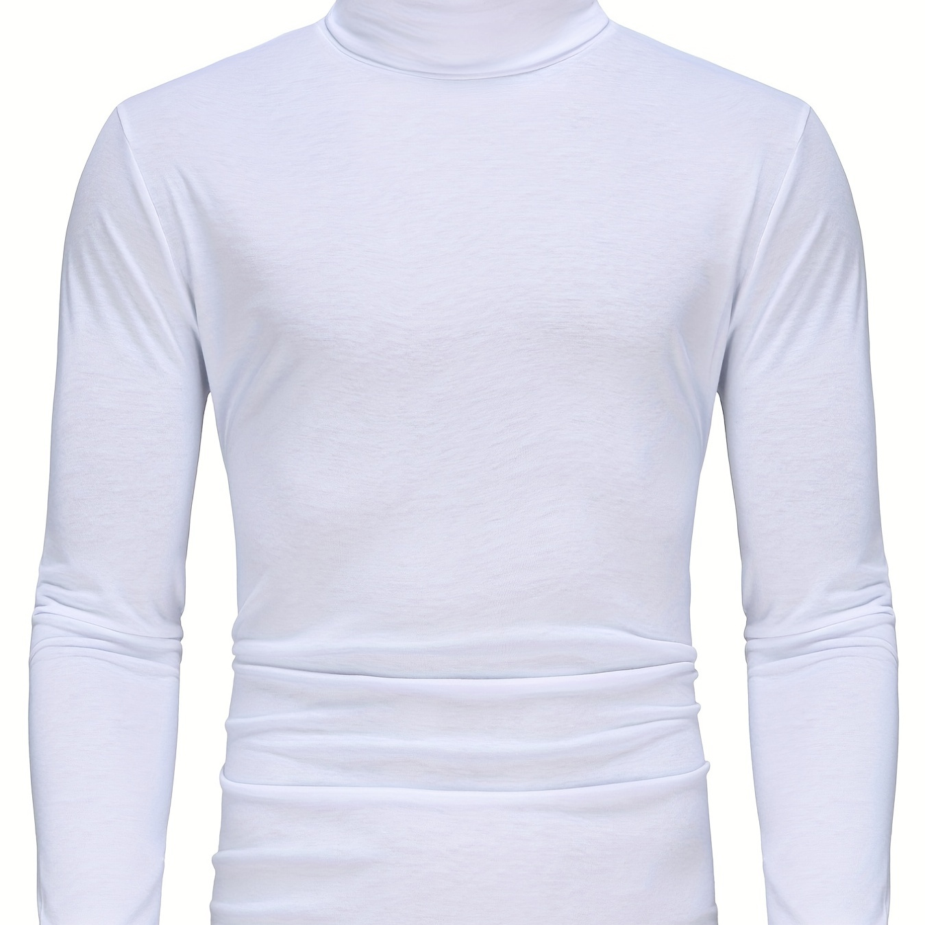 

Stylish Multicolor Bottoming Shirt, Men's Turtleneck Long-sleeved T-shirt