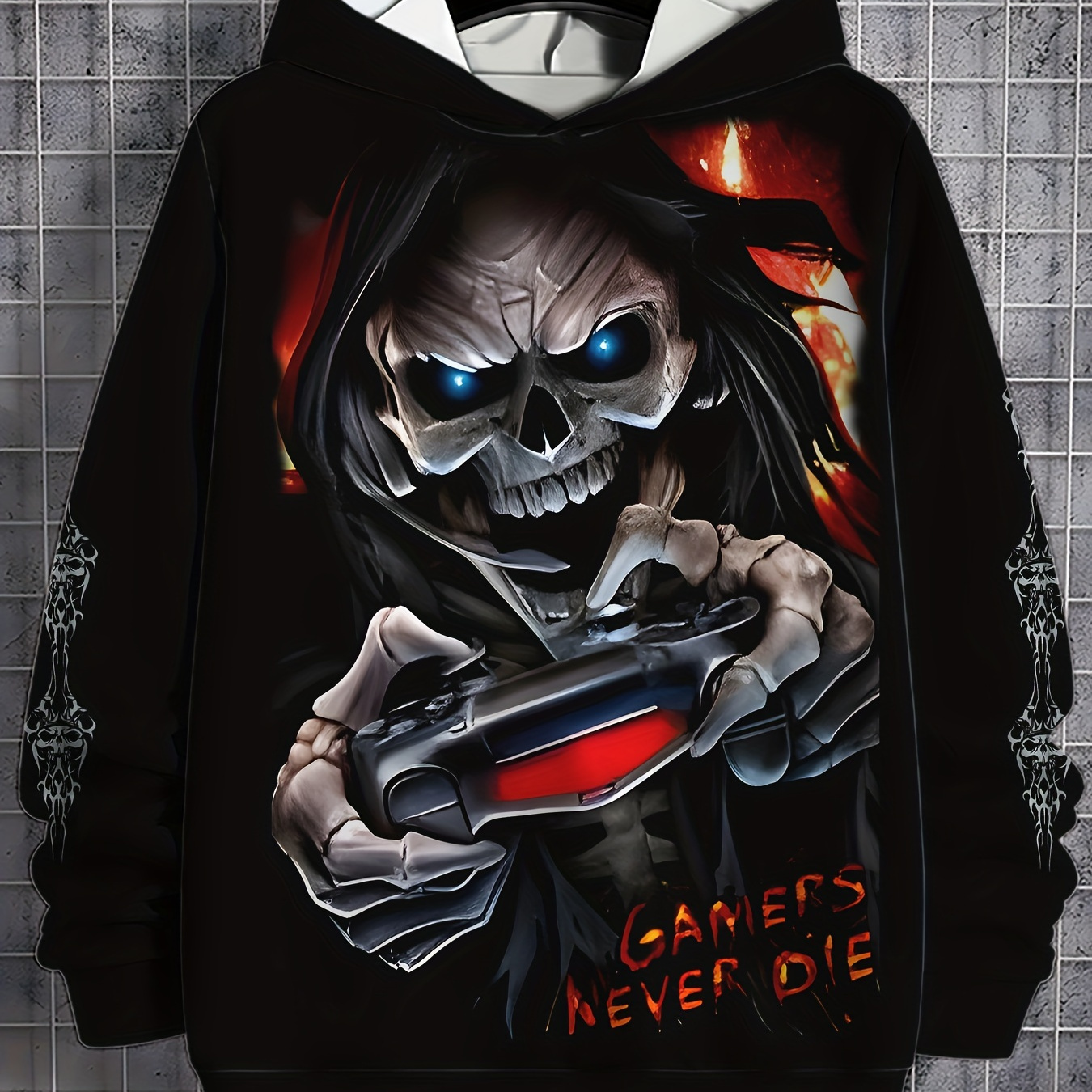 

Men' Hoodie Casual Simple Horror Skull Games Fun Printed Pattern, Outdoor Casual All Hoodie Top