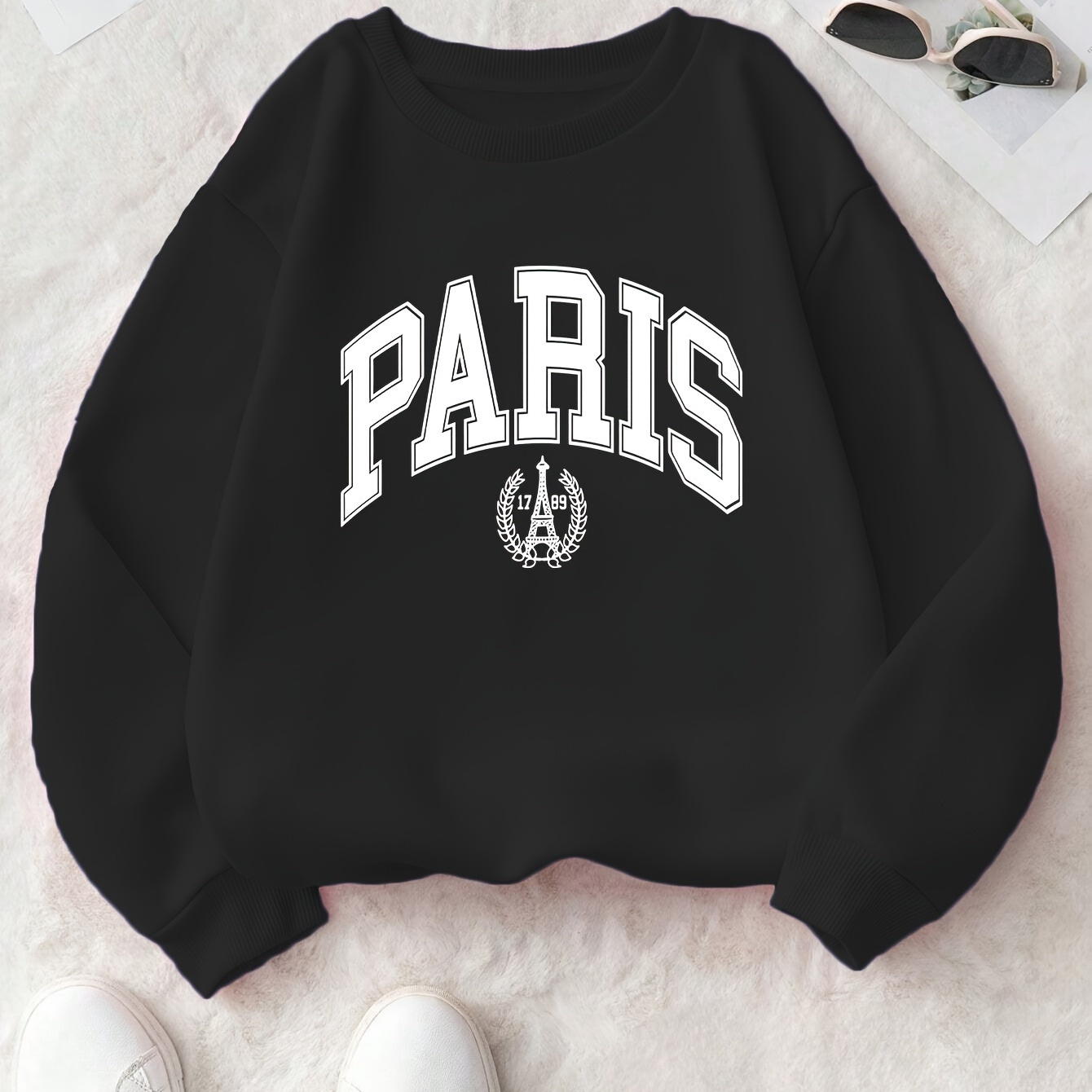 

Girls Autumn And Paris Letter Long Sleeve Hoodie