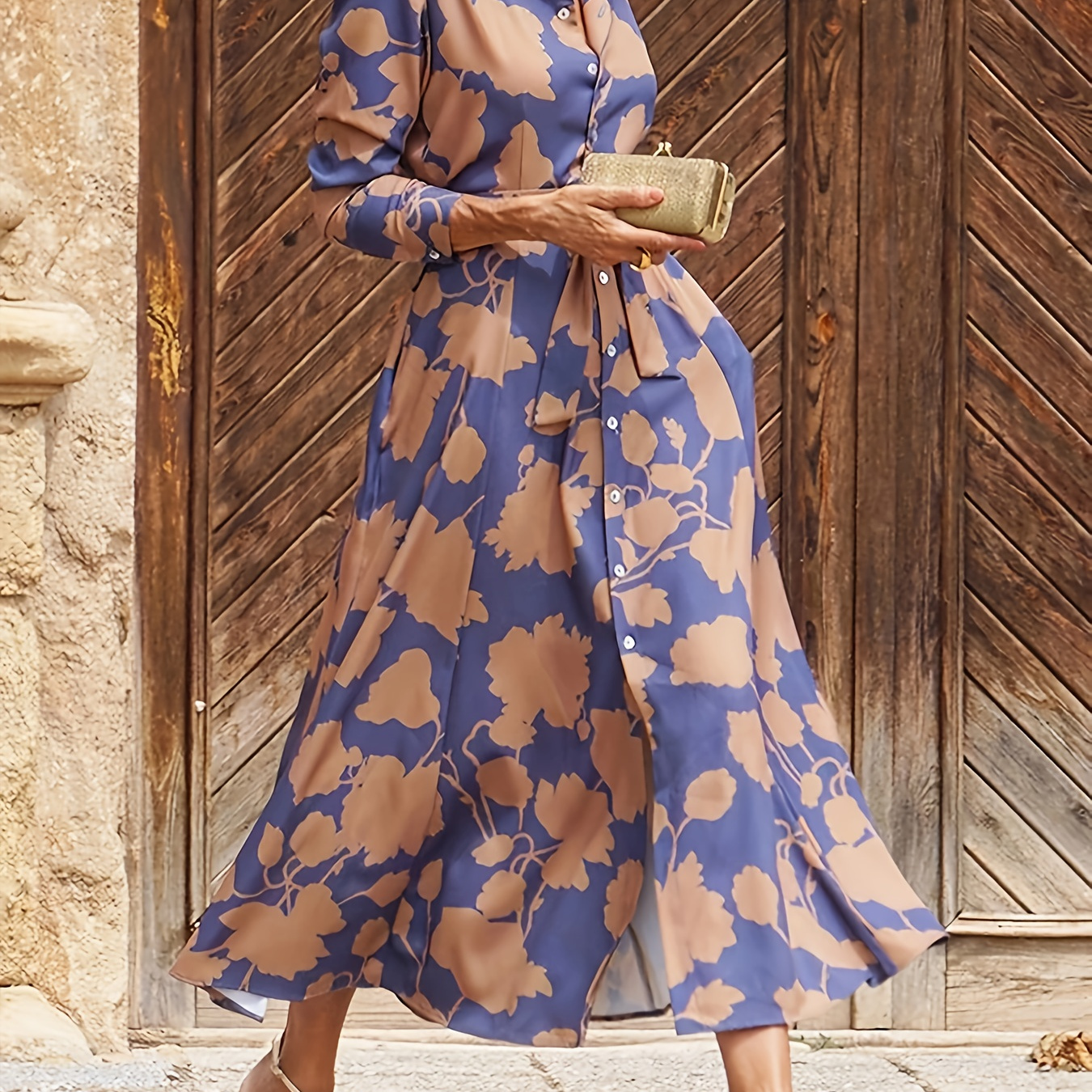 

Robe Élégante à Imprimé Floral pour Dames de Grande Taille