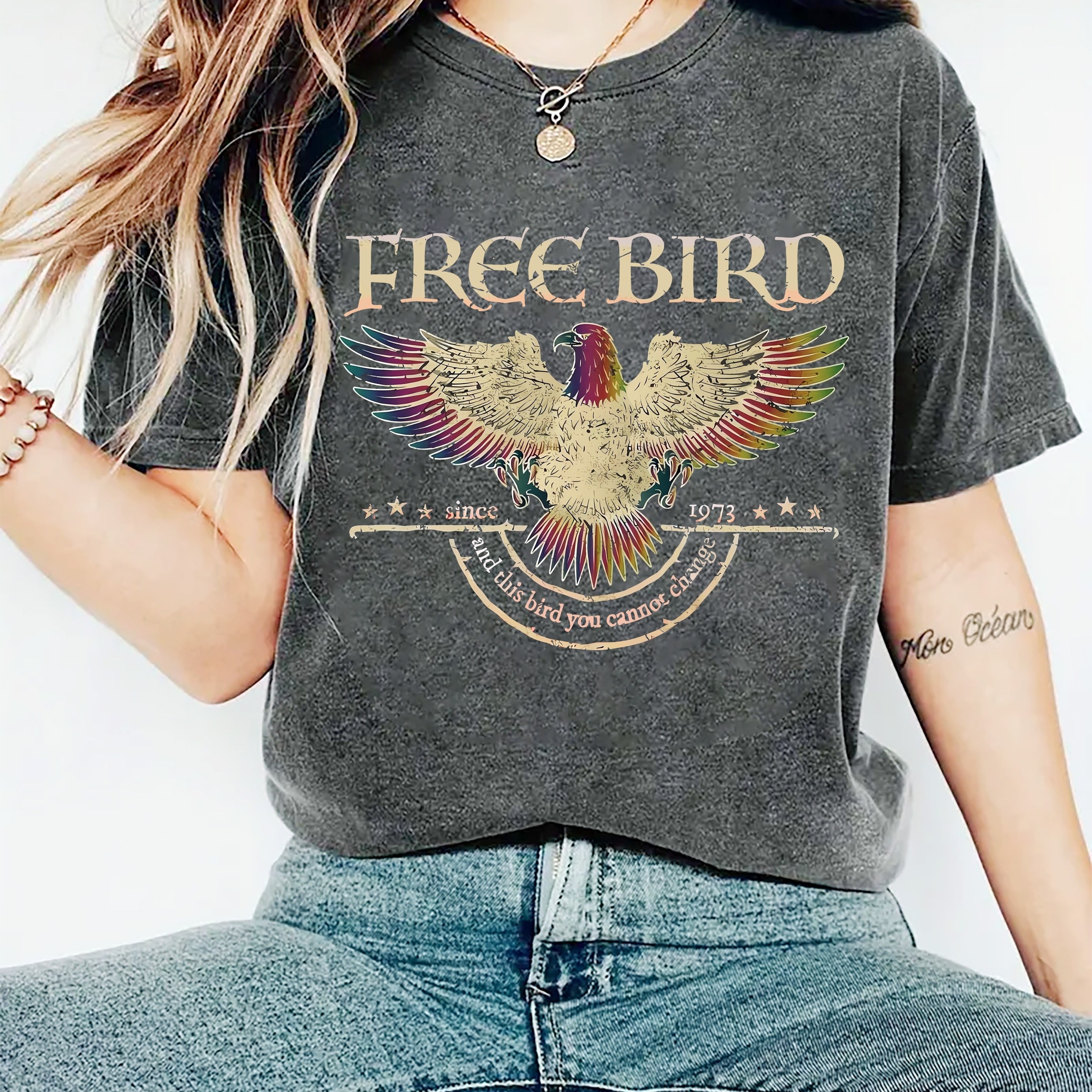 

Letter & Eagle T-, Top For Summer & , Women's Clothing